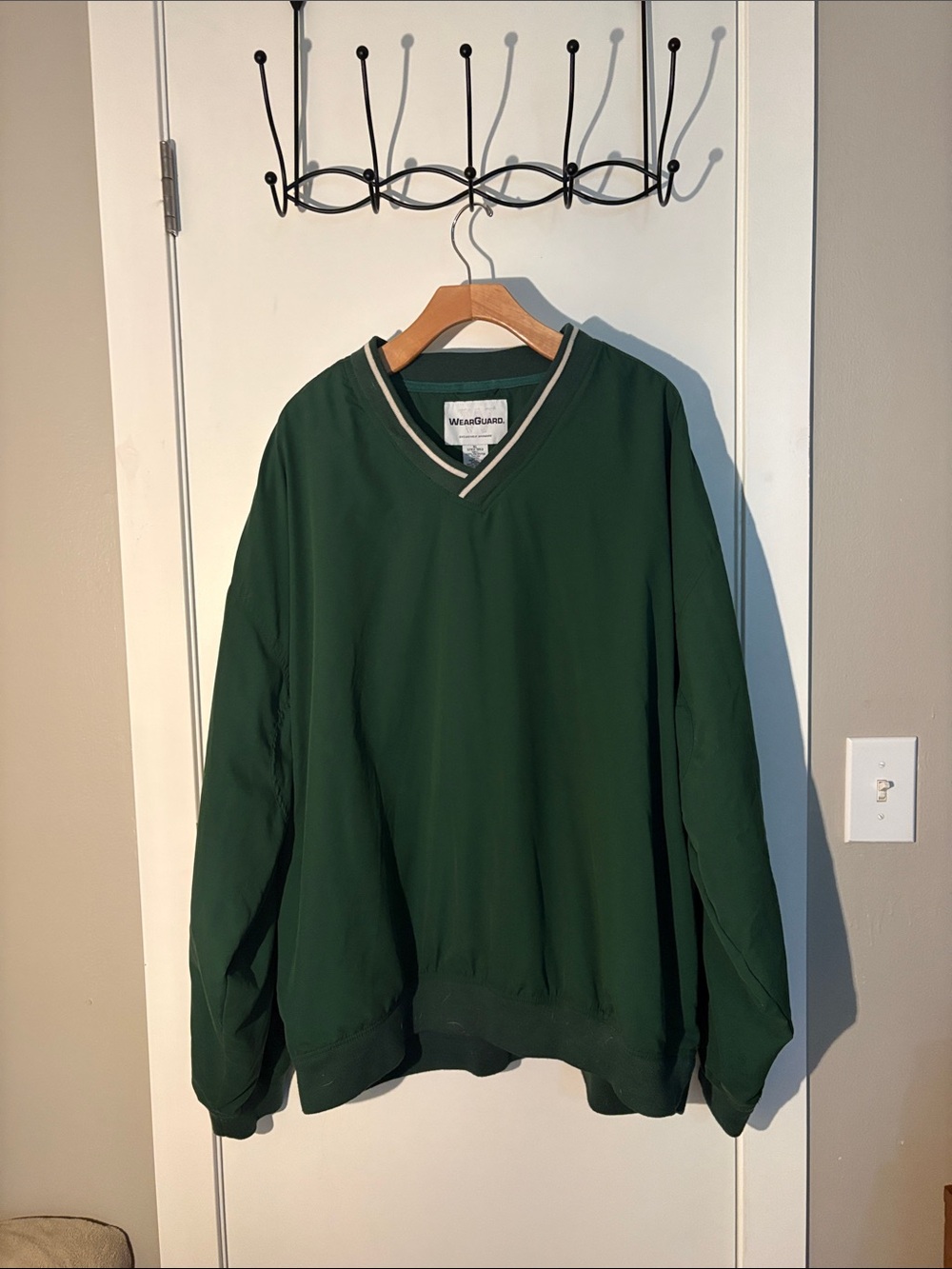 Men's Forest Green V-Neck Pullover Sweatshirt by WeatherGuard